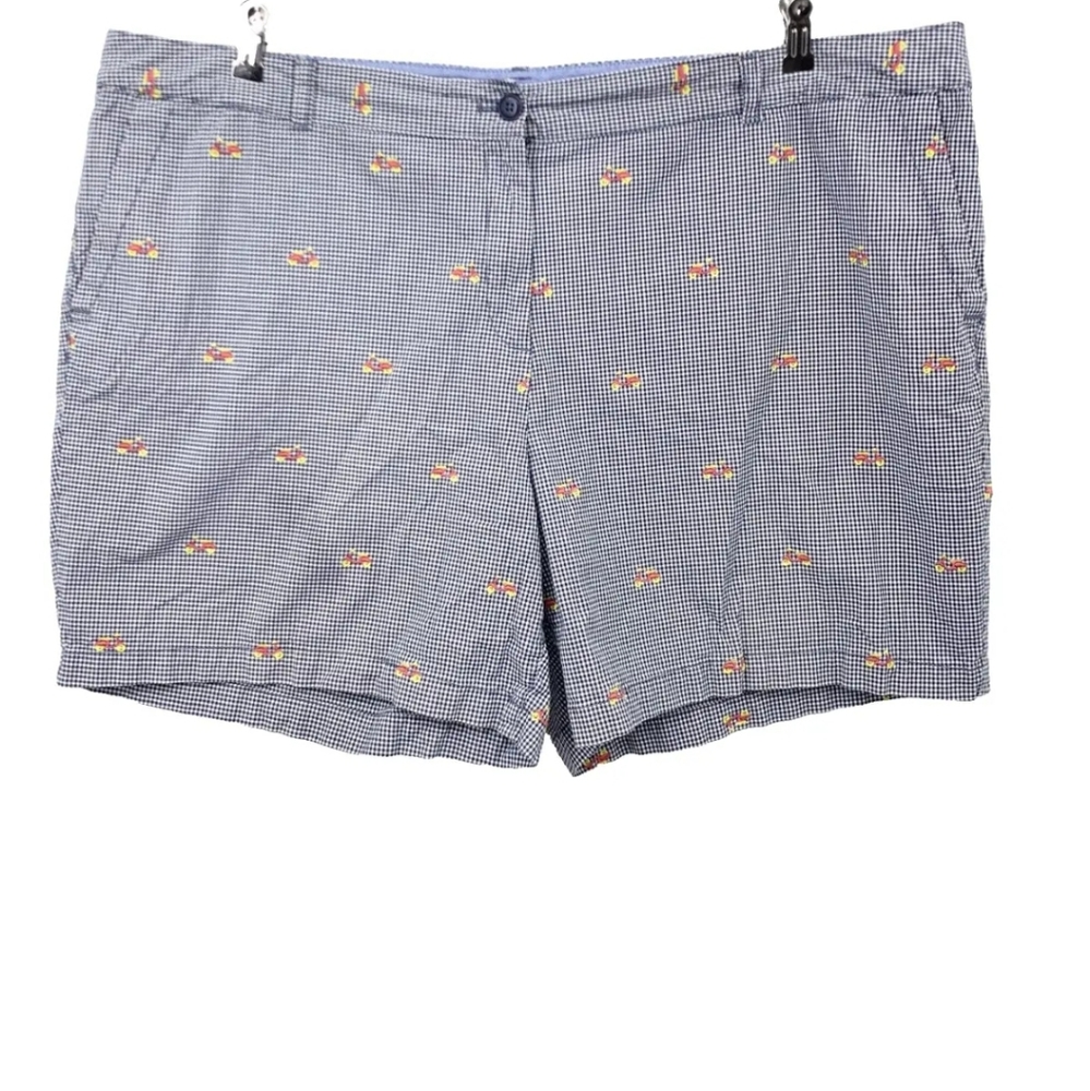 Talbots The Weekend Chino Shorts With Embroidered Bicycle Scooters size 12